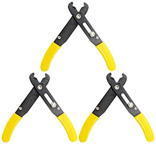 3 Pack 5" Wire Stripper & Cutter w\ Self Opening Cushion Grip Handles