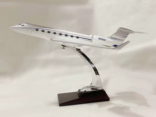 1:100 31CM Gulfstream G650ER NG50GF Business Jet Plane Resin Aircrarft Model