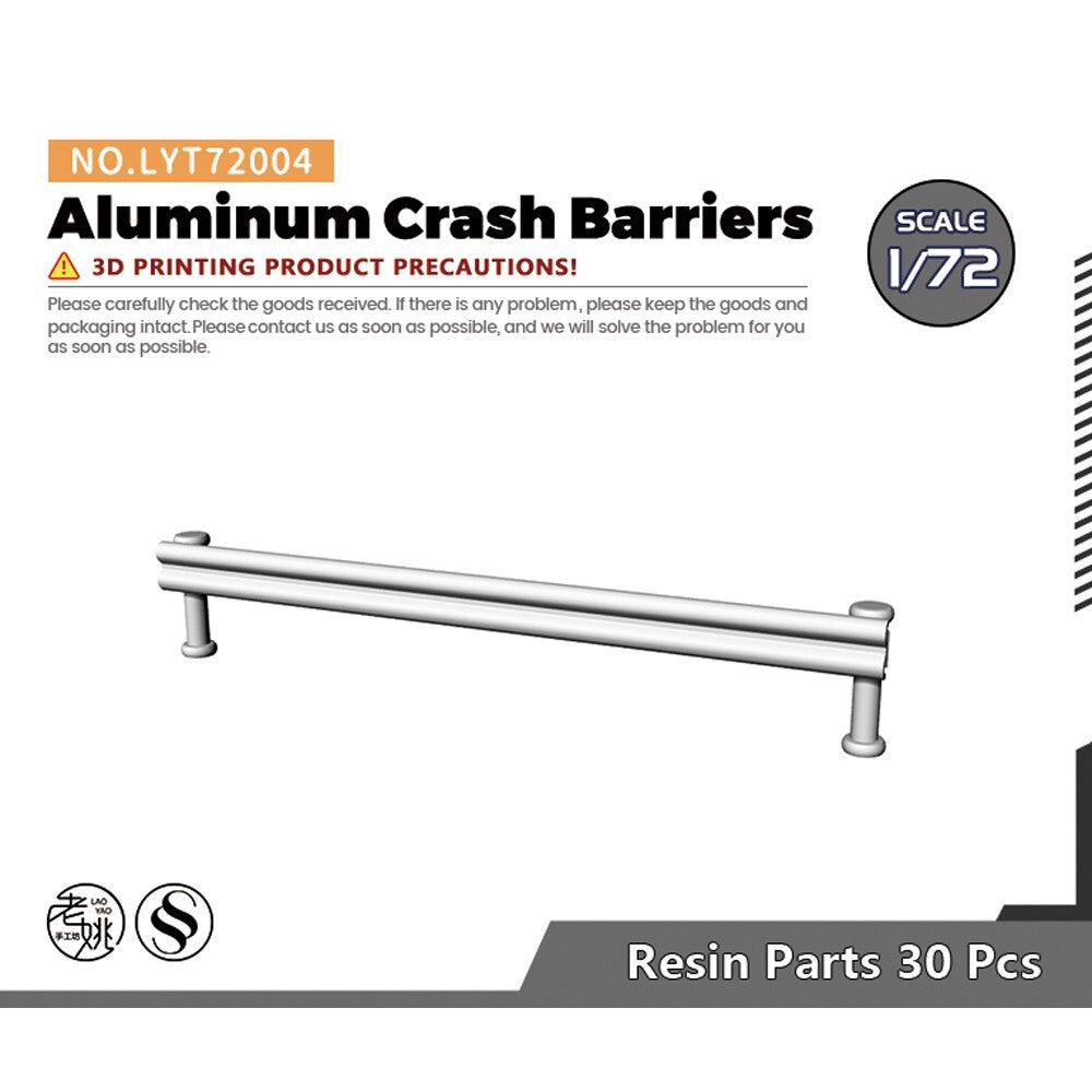 LYT72004 1/72 Aluminum Crash Barriers For Model Railroads Display Prop