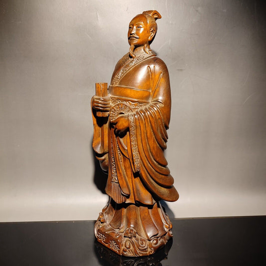 vintage wooden statues decor figures Fan Li Commercial St chinese boxwood carved