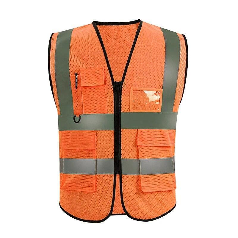 Safety Vest Reflective with Tool Pockets Construction Hi Vis Work Uniform