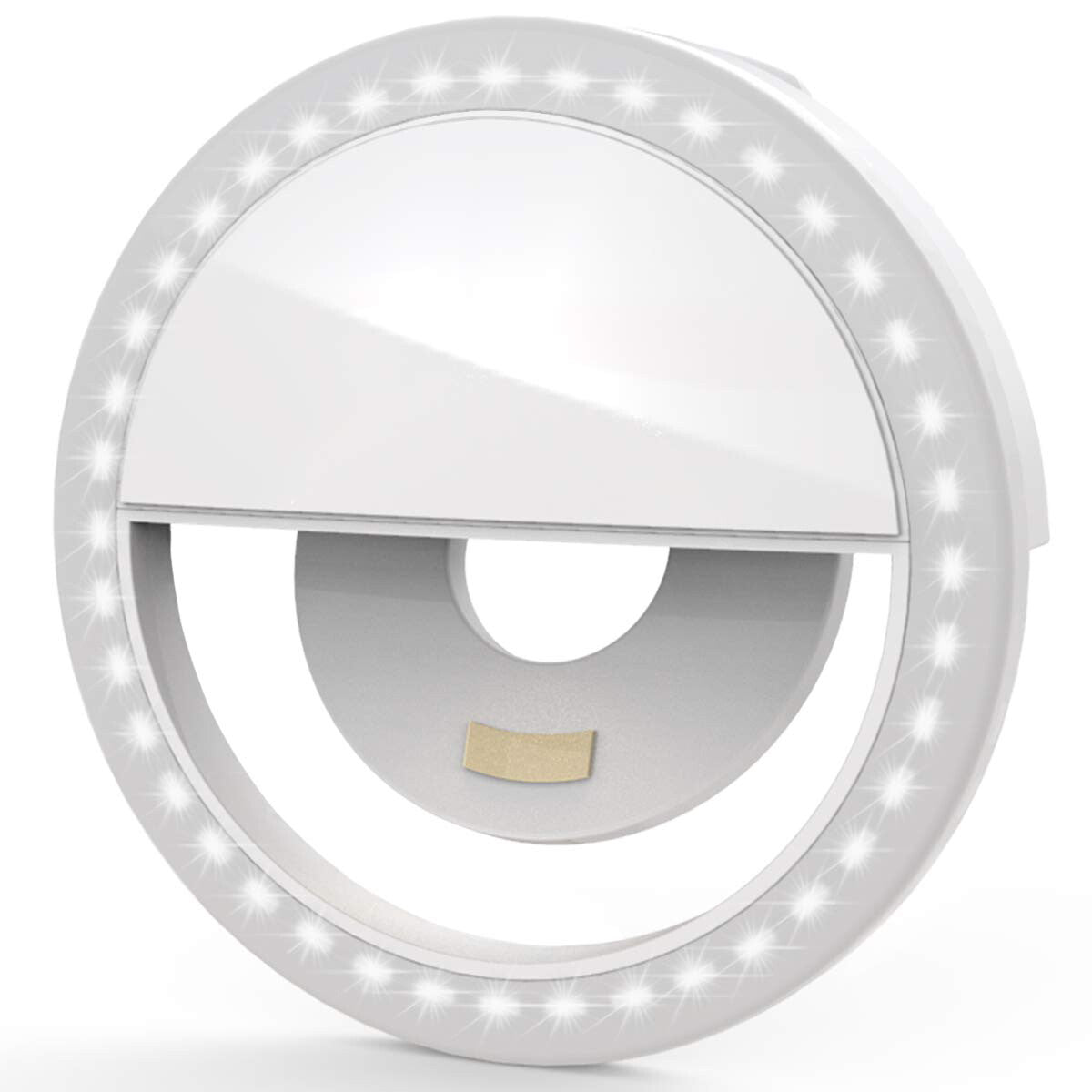 Rechargeable Selfie Ring Light with 3 Brightness Modes, Charging Cable Included