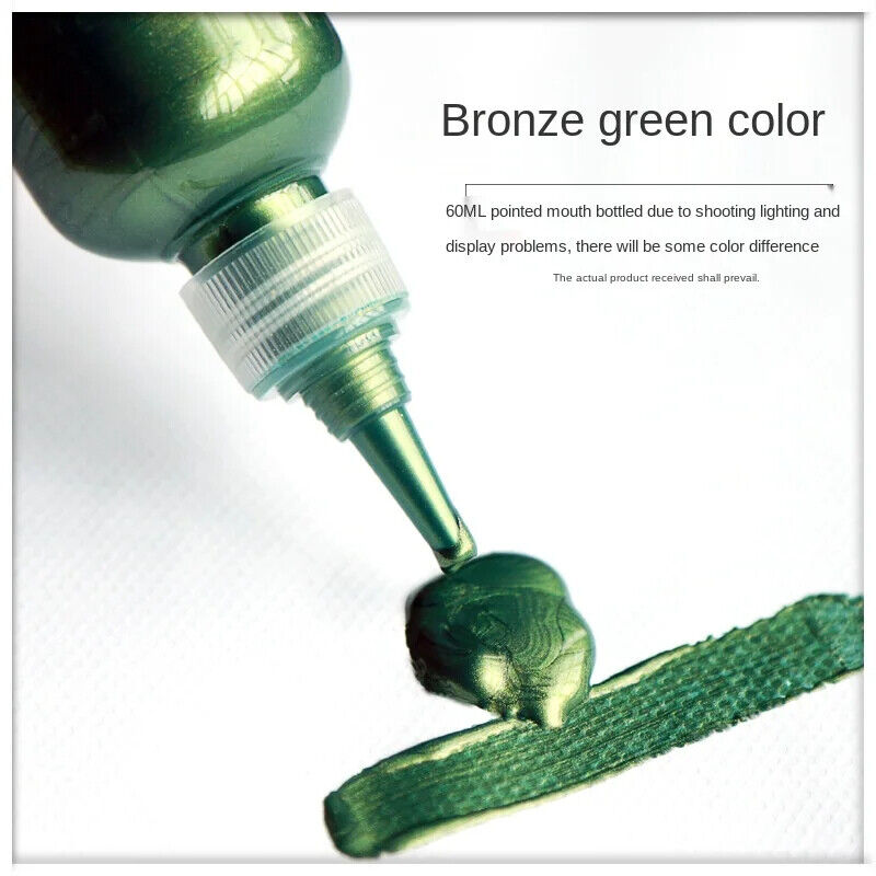 Acrylic Paint 60ml Gold Metallic Color DIY Waterproof Statuary Coloring Pigments