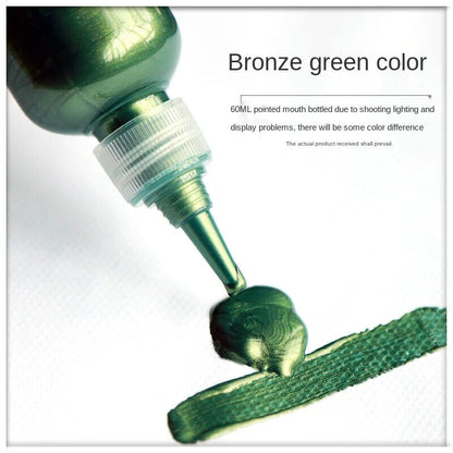 Acrylic Paint 60ml Gold Metallic Color DIY Waterproof Statuary Coloring Pigments