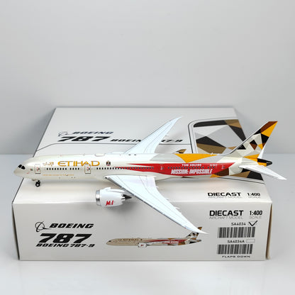 1:400 JC Wings ETIHAD BOEING B787-9 Passenger Airplane Diecast Model