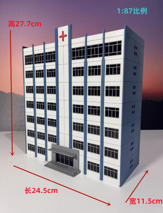 1: 87 City Scene Model Plastic Assembly Model for Hospital Scenes