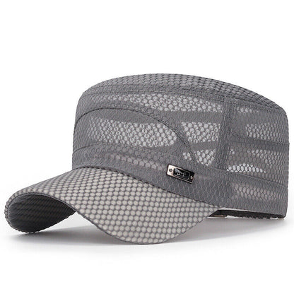 Trucker Hat Mesh Baseball Snapback Cap Adjustable Flat Visor Plain Hip Hop Mens