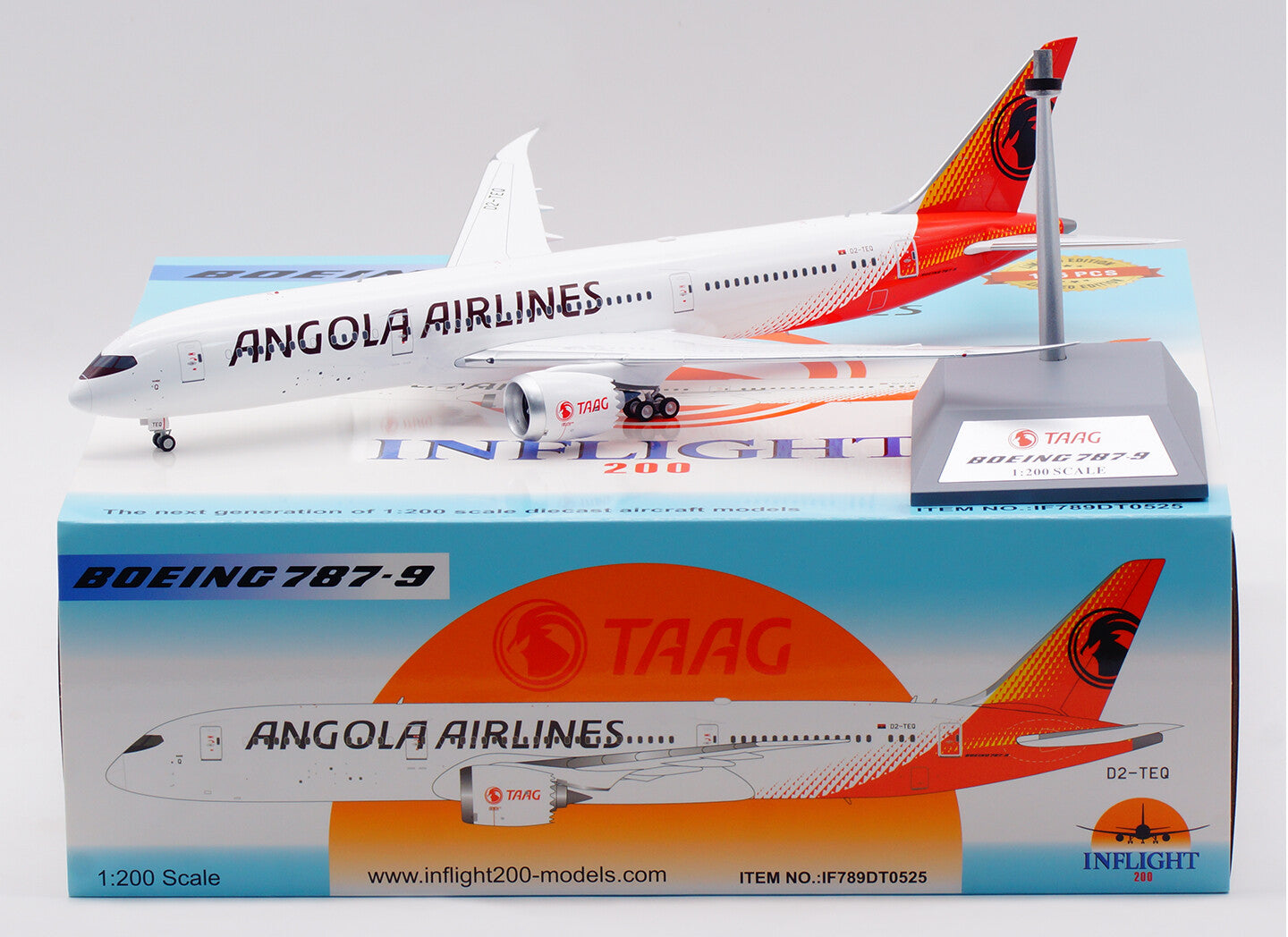 1:200 32CM InFlight ANGOLA AIRLINES BOEING 787-9 Airplane Diecast Aircraft Model