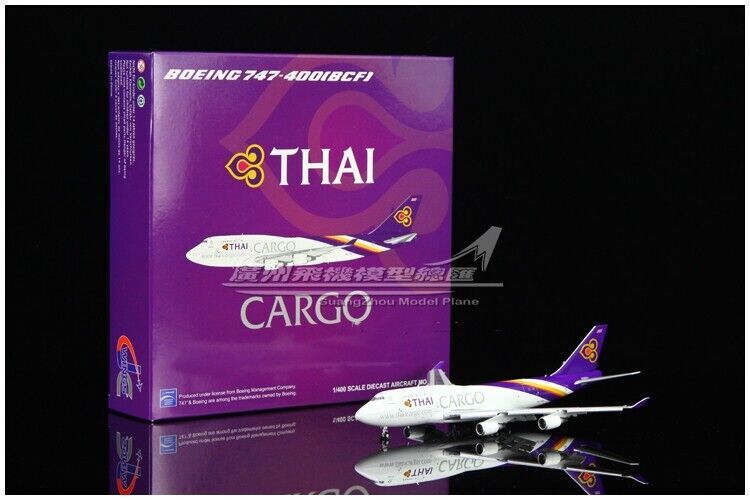 1:400 JC Wings THAI CARGO BOEING 747-400BCF Airfreighter Flap Down Diecast Model