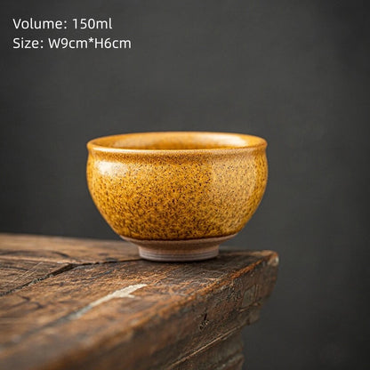 Crude Pottery Tea Cup Ceramic Personal Cup Chinese Kungfu Tea Cup Master Cup New