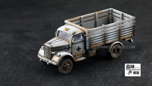 1/72 German Opel Transport Truck Model Winter Painting