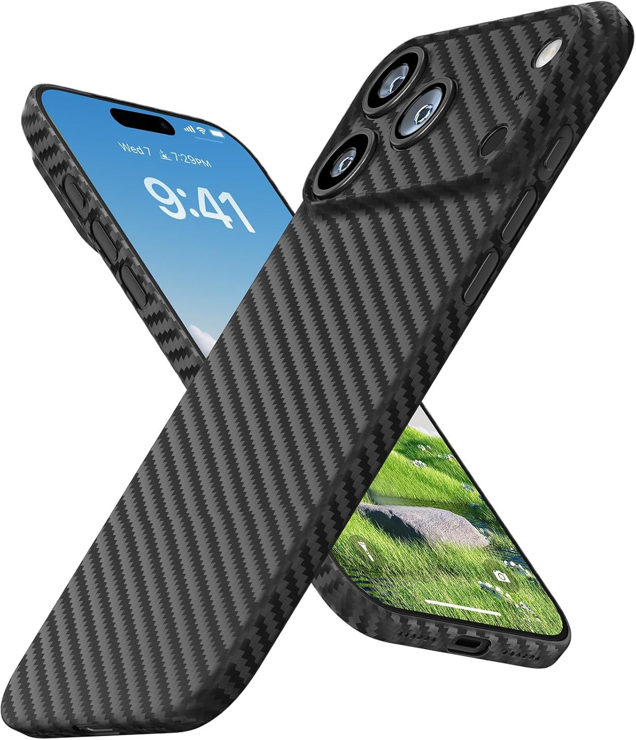 Ultra Thin Case for Iphone 17 Pro Max 0.3 Mm, [No-Case Feeling] Carbon Fiber Pat