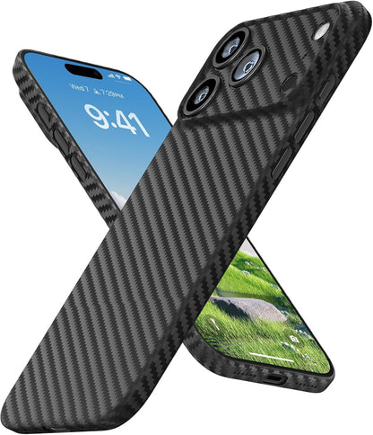 Ultra Thin Case for Iphone 17 Pro Max 0.3 Mm, [No-Case Feeling] Carbon Fiber Pat