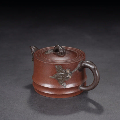 Chinese Yixing Zisha Clay Handmade Exquisite Teapot（桃韵 底款：顾景舟）