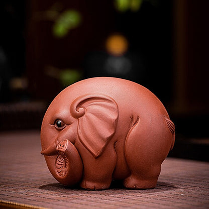 On Sales Chinese Tea Pet Elephant Statue Mascot House Warming Gift Artware Small