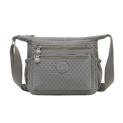 Shoulder Bag Waterproof Nylon Handbag Zipper Purse Messenger Crossbody Bag Purse
