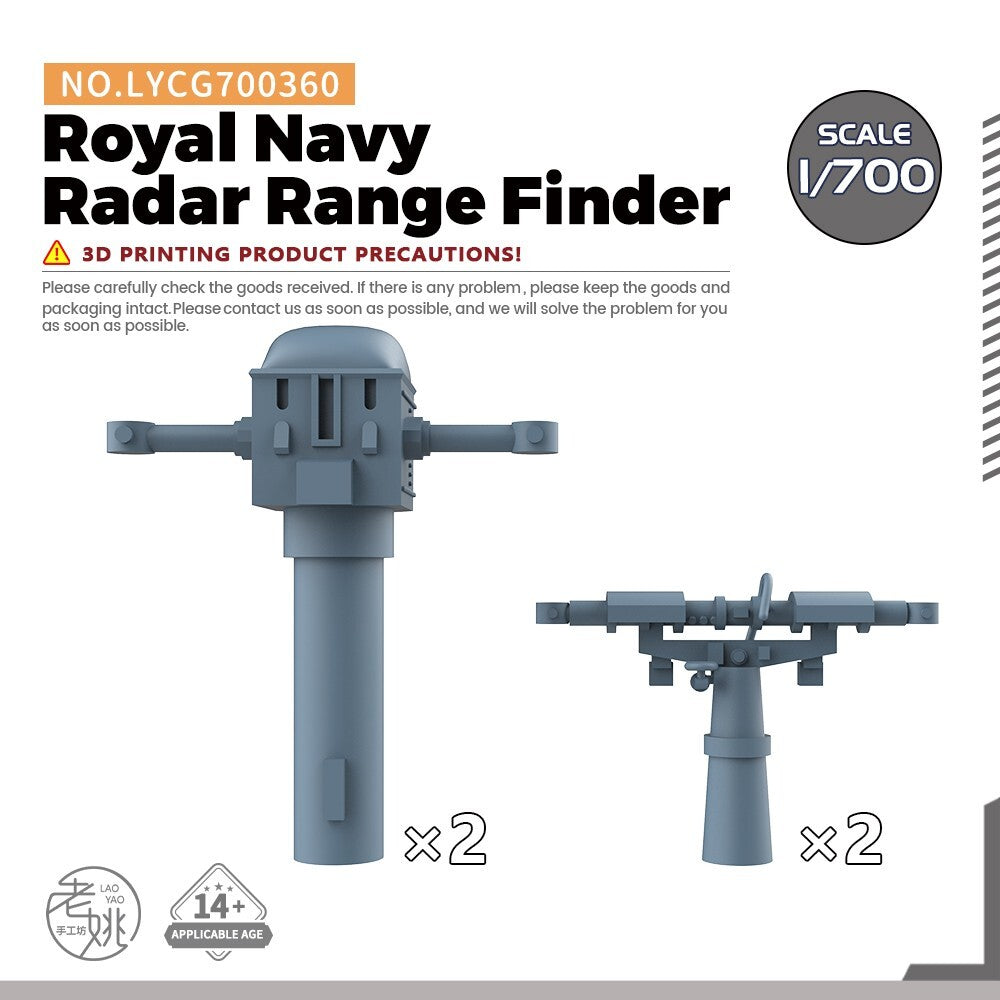 Yao's Studio LYCG700360 1/700 Model Upgrades Parts Royal Navy Radar Range Finder