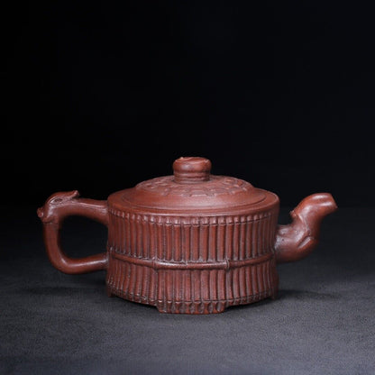 Chinese Yixing Zisha Clay Handmade Exquisite Teapot （龙头八卦一捆竹 底款：时大彬）