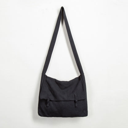 Chinese Buddhist Cotton Linen Crossbody Bags Zen Monk Meditation Shoulder Bag