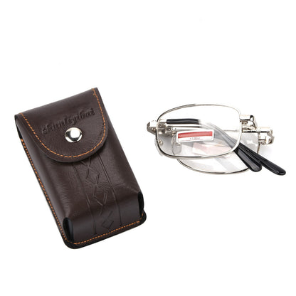 Men Women Fashion +150° Foldable Reading Glasses Presbyopia Glasses w/ Case dd