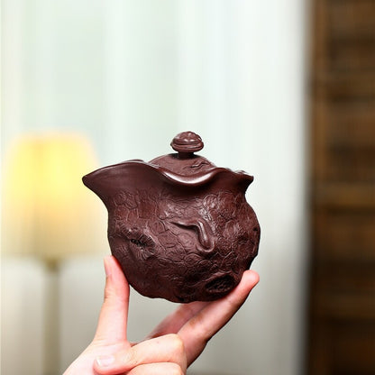 Handmade Tea Pot With Lid 14 Infuser Holes Original Ore Real Yixing Zisha Clay