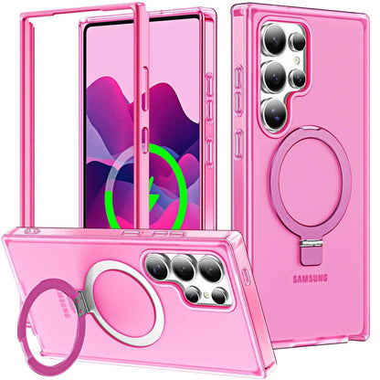 For Samsung Galaxy S25 Ultra/S25+/S25 Case with Magnetic Invisible Ring Stand