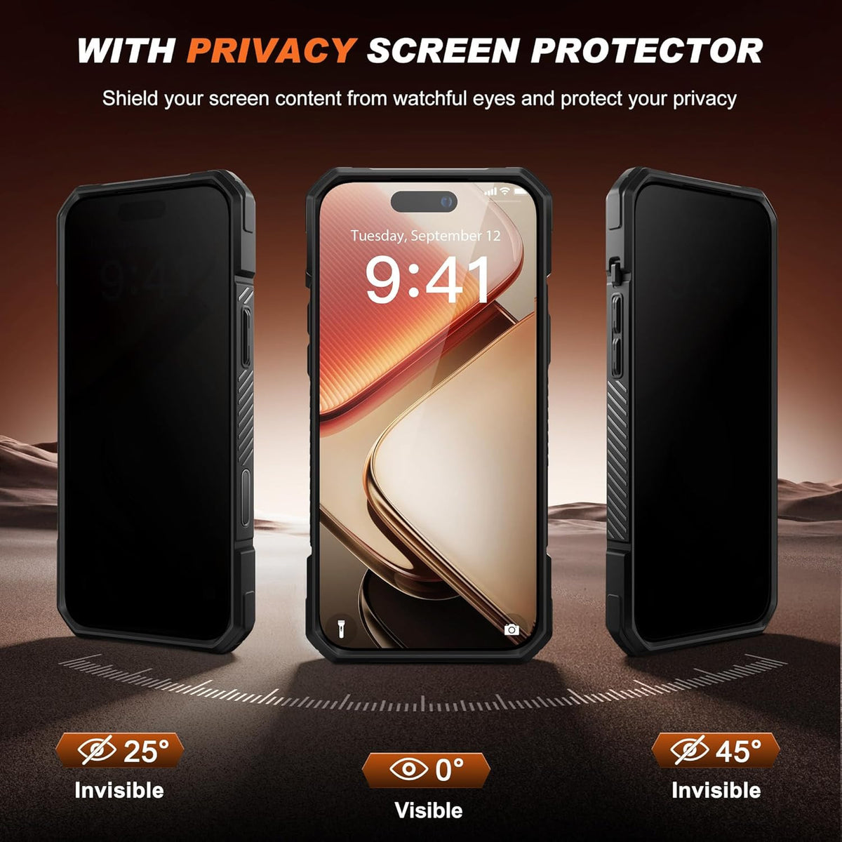for Iphone 17 Pro Max Case with 360° Spin Magnetic Stand, [Compatible with Magsa