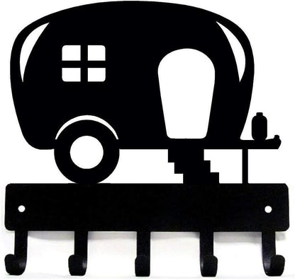 Camper Key Rack Hanger - 6 inch Wide/9 inch Wide Metal Wall Art