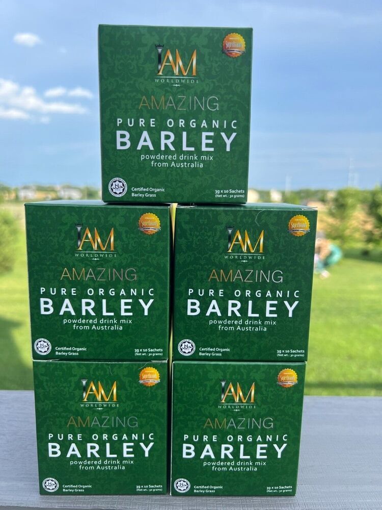 I Am Worldwide Amazing Pure Organic Barley For 1 Box Or 10 Sachet Free Shipping