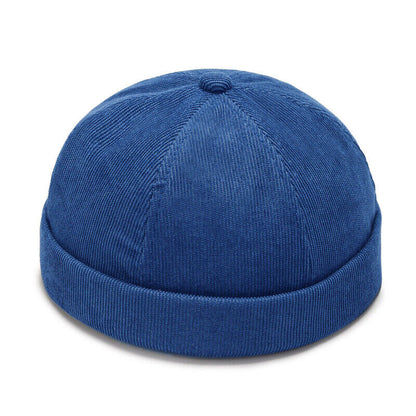 Men's Beanie Hats Retro Brimless Hat Hip-hop Rolled Cuff Skullcap Sailor Caps*