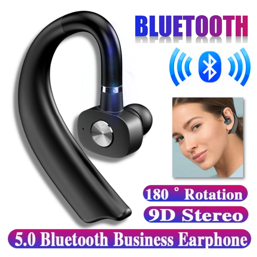 Trucker Wireless Headset Bluetooth 5.1 Earpiece Dual Mic Earbud Noise Cancelling