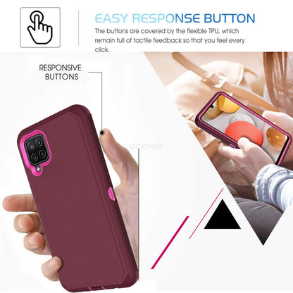 For Samsung Galaxy A42 5G Case Shockproof Phone Cover + Glass Screen Protector