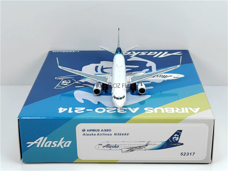 PandaModel Alaska Airlines for Airbus A320 N364VA 1:400 Aircraft Pre-built Model