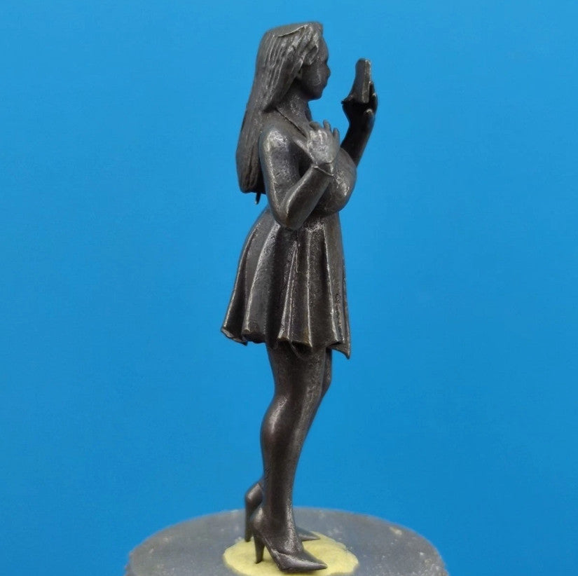 57Mm Black Brass Sexy Sleepwear Selfie Beauty Plump Girl Statue Beauty Model Art