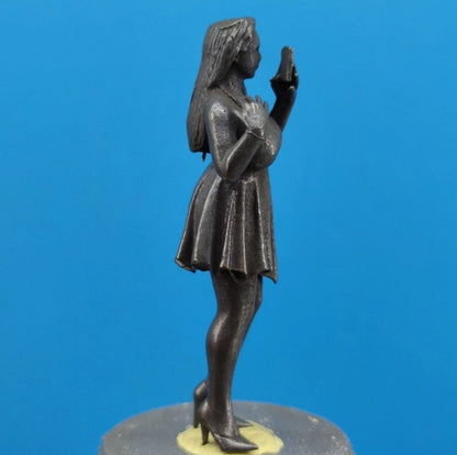 57Mm Black Brass Sexy Sleepwear Selfie Beauty Plump Girl Statue Beauty Model Art