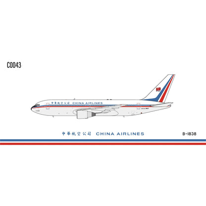 1:400 C Model China Airlines B767-200 B-1838 Passenger Airplane Diecast Model