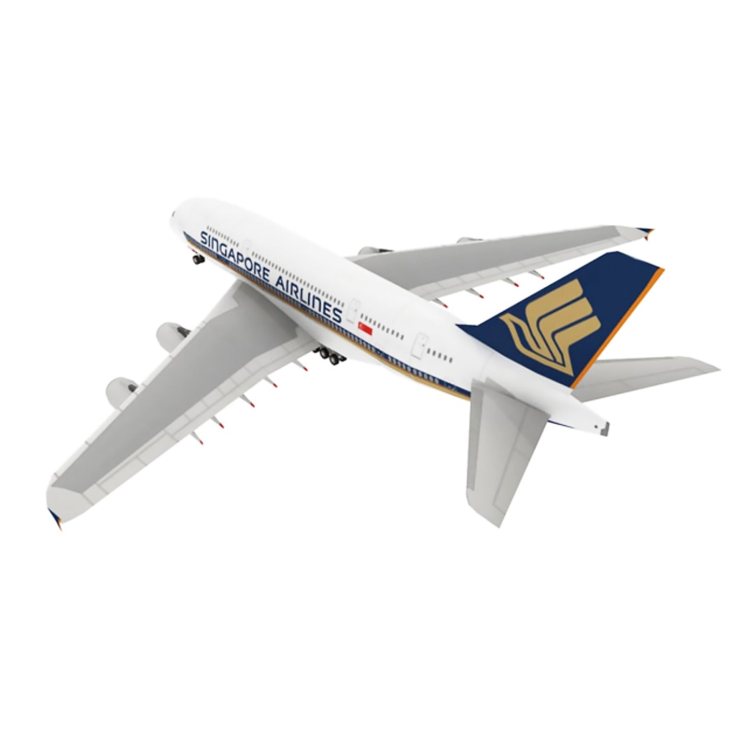 1/120 A380 Singapore Airline Civil Airliner Paper Plane Aircraft Unassembled