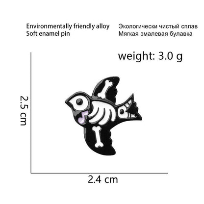 Punk Funny Enamel Brooch Lapel Funny Pin Creative Badge Collar Bag Decor Gi