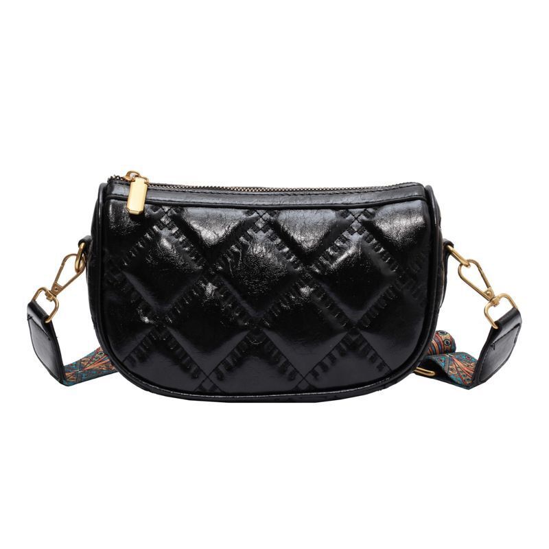 Shoulder Bags Handbag Wide Shoulder Strap Crossbody Bag Versatile Zipper Handbag