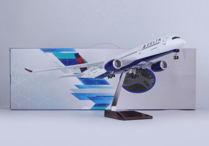 47CM 1:140 DELTA AIRBUS A350 Passenger Plane Landing Gear Resin Aircraft Model