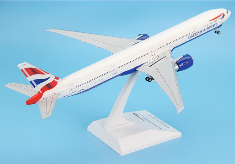 37CM 1:200 Risesoon British Airways BOEING 777-300ER Airplane ABS Plastic Model