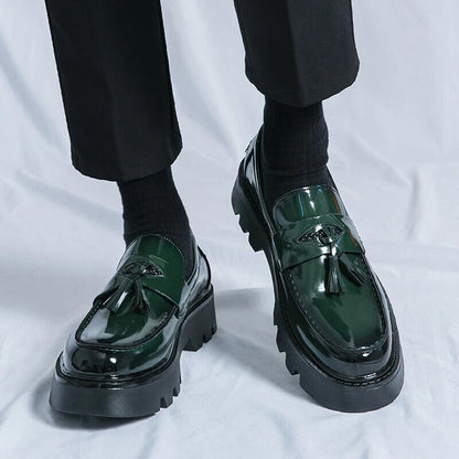 Black Loafers Men Pu Leather Shoes Shoes Handmade Men Dress Shoes