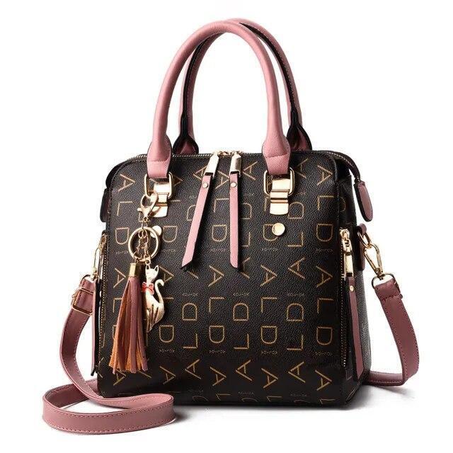 Women Tote Handbag Top Handle Satchel PU Leather Shoulder Messenger Bag Purse