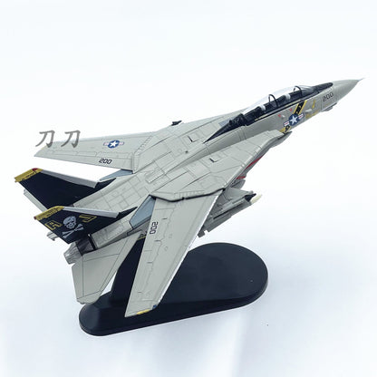 1:100 American F-14a Tomcat Fighter Alloy Model Vf-84 Pirate Flag Squadron
