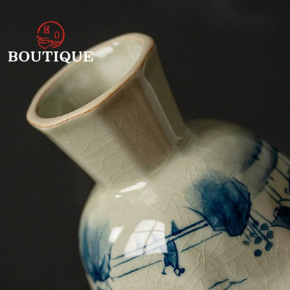 50ml Vintage Ceramic Tea Cup High Foot Cup Gift Home Use Collection Originality