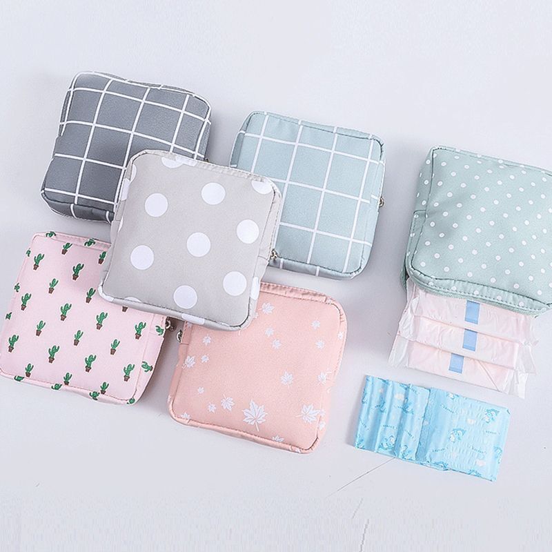 Small Cosmetic Bag Traveling Sanitary Napkin Storage Purse Coin Lipstick Wallet