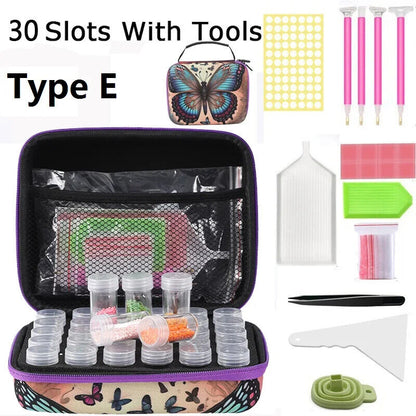 30 Bottles Diamond Painting Accessories Tools Storage Containers Bag Storage Box