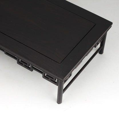 1 PC Small Ebony Wood Rack Miniature Shelf Stand Pot Bonsai Statue Table Display