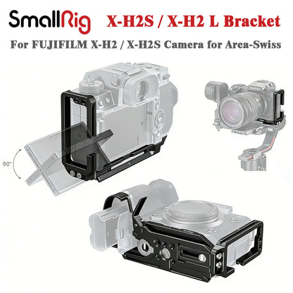 SmallRig L-Bracket for Fujifilm X-H2/X-H2S – Arca-Swiss, Quick Switch, Cold Shoe