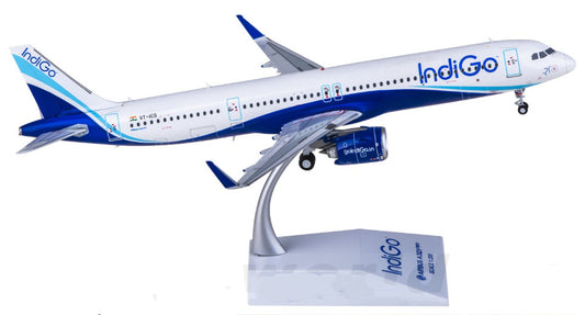 1:200 JC Wings Indigo Airbus A321neo Passenger Plane Diecast Aircraft Model